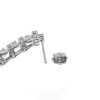 white gold 3 row diamond earrings