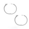 Inside out diamond hoop earrings