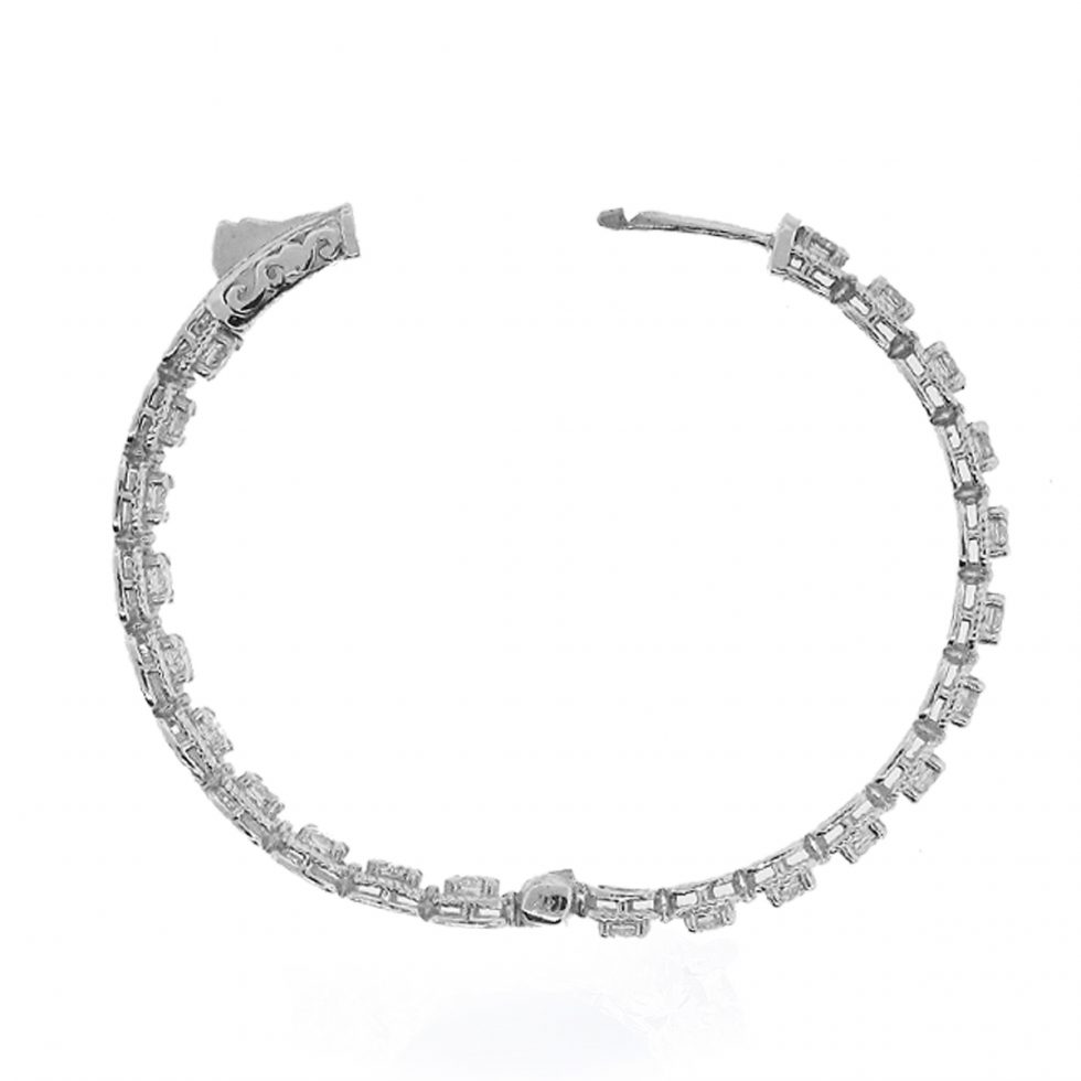 Inside out diamond hoop earrings