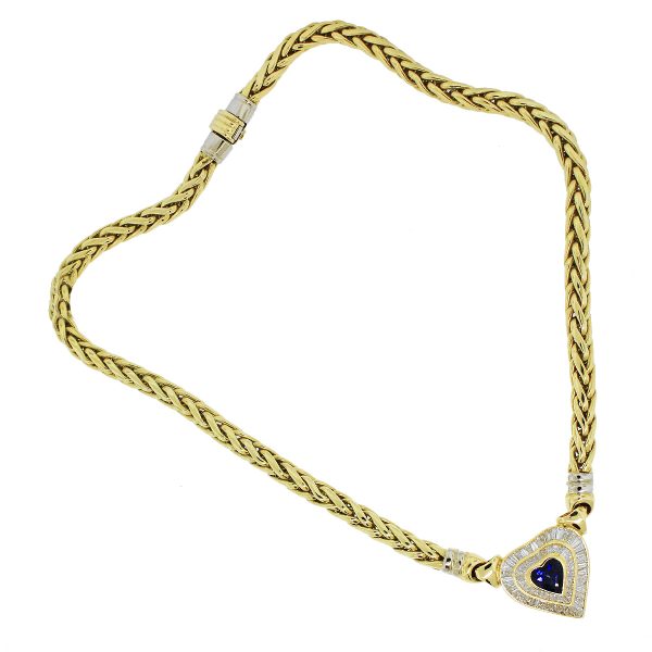 Sapphire and Diamond Necklace