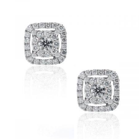 18k White Gold Diamond stud earrings
