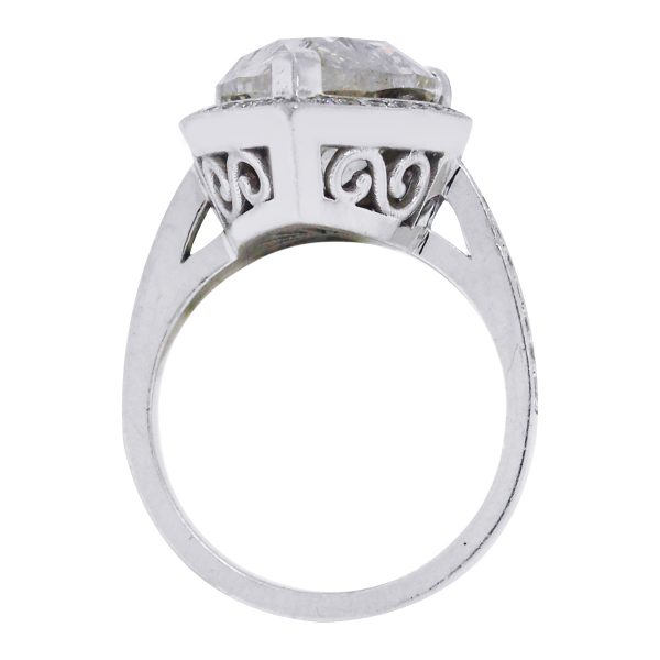 White Gold Pear Shape Diamond Engagement Ring