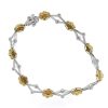 Two tone flower bracelet