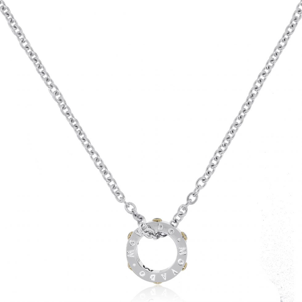 Movado two tone diamond necklace