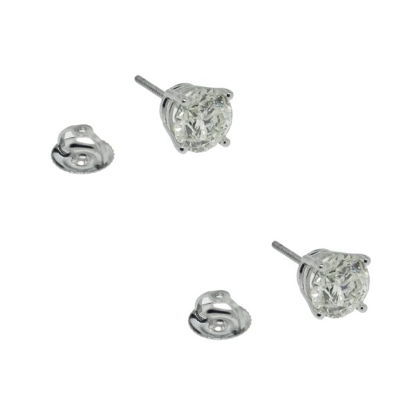 White gold diamond stud earrings