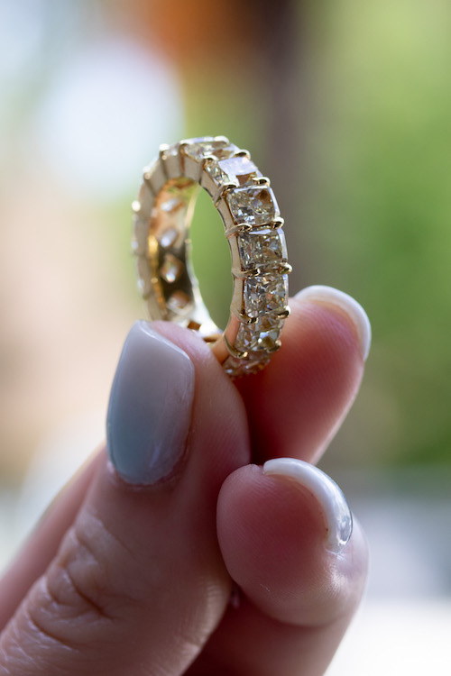 Couples Ring Set Womens Black Anniversary Ring Mens 3 CZ Two Tone Wedd – LA  NY Jewelry