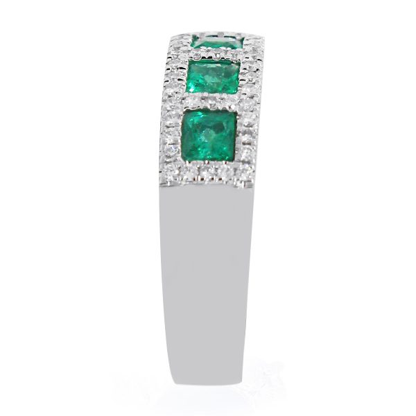 emerald diamond band