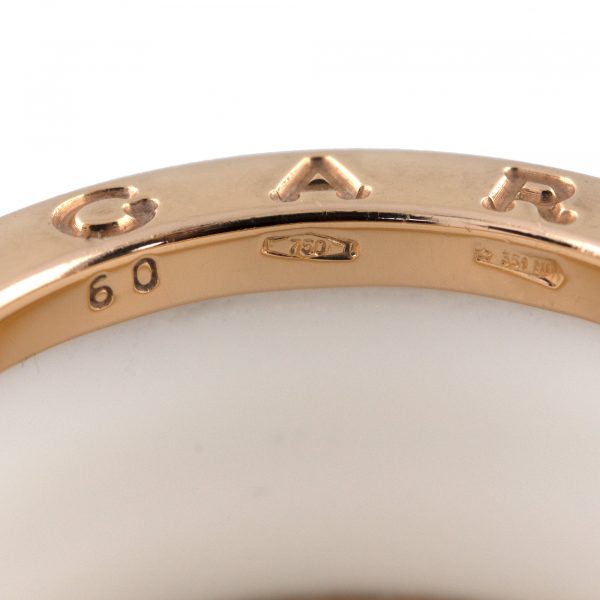 Bulgari 18k Rose Gold B Zero white Ceramic Ring – Raymond Lee Jewelers