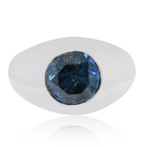 blue diamond mens ring