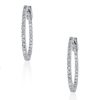 white gold diamond hoop earrings