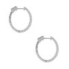 white gold diamond hoop earrings