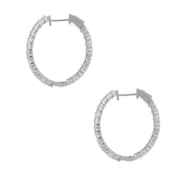 White Gold diamond hoop earrings