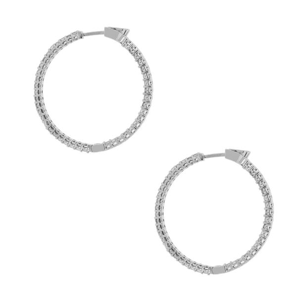 inside out diamond hoop earrings