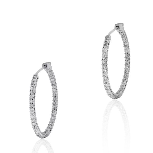 inside out diamond hoop earrings