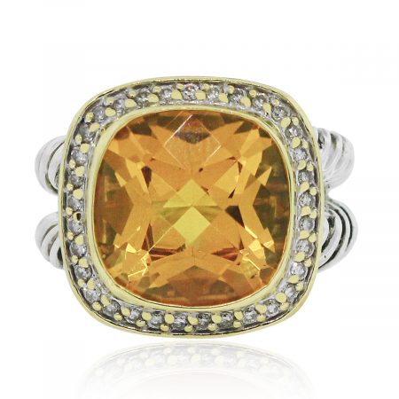 David Yurman Citrine diamond ring