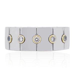 Movado wide diamond band