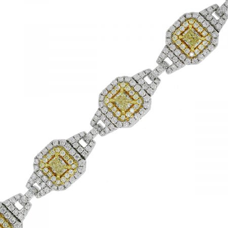 Two Tone Diamond Link Bracelet