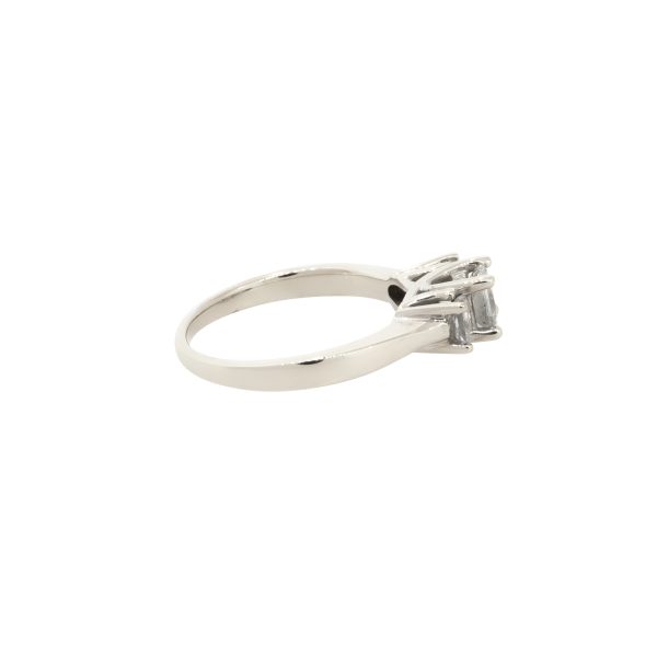 18k White Gold 1.0ctw Diamond 3 Stone Engagement Ring