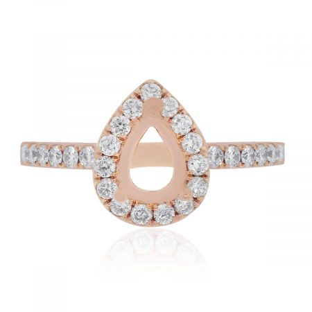 18k Rose Gold Diamond Ring Mounting