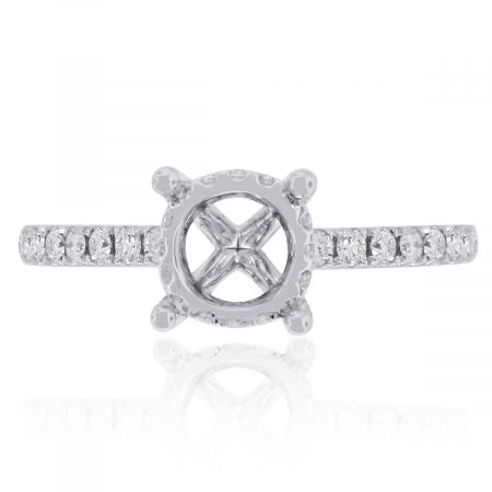 White Gold Diamond Engagement Ring Mounting