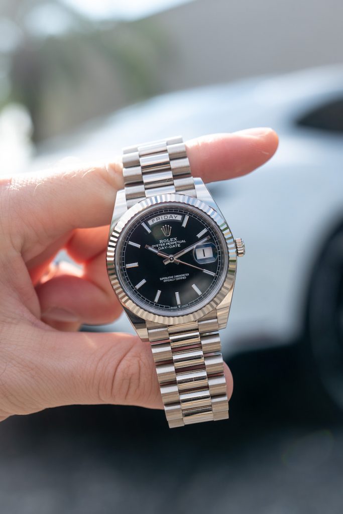 rolex day date black dial president