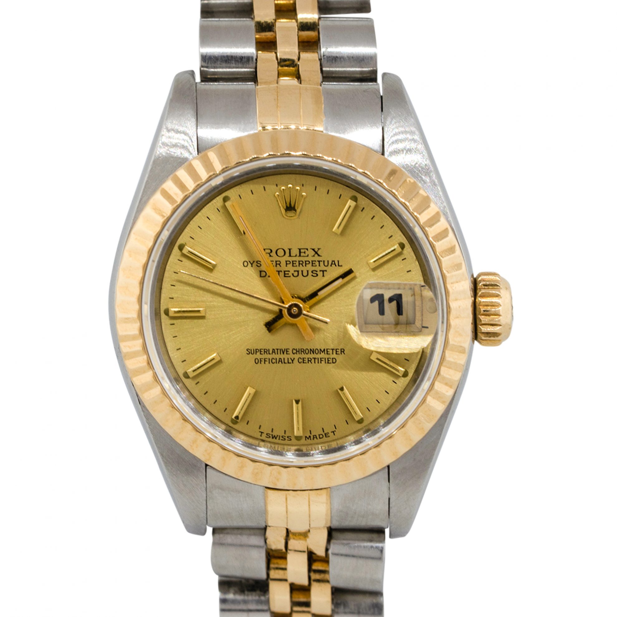 rolex datejust 41 two tone champagne dial