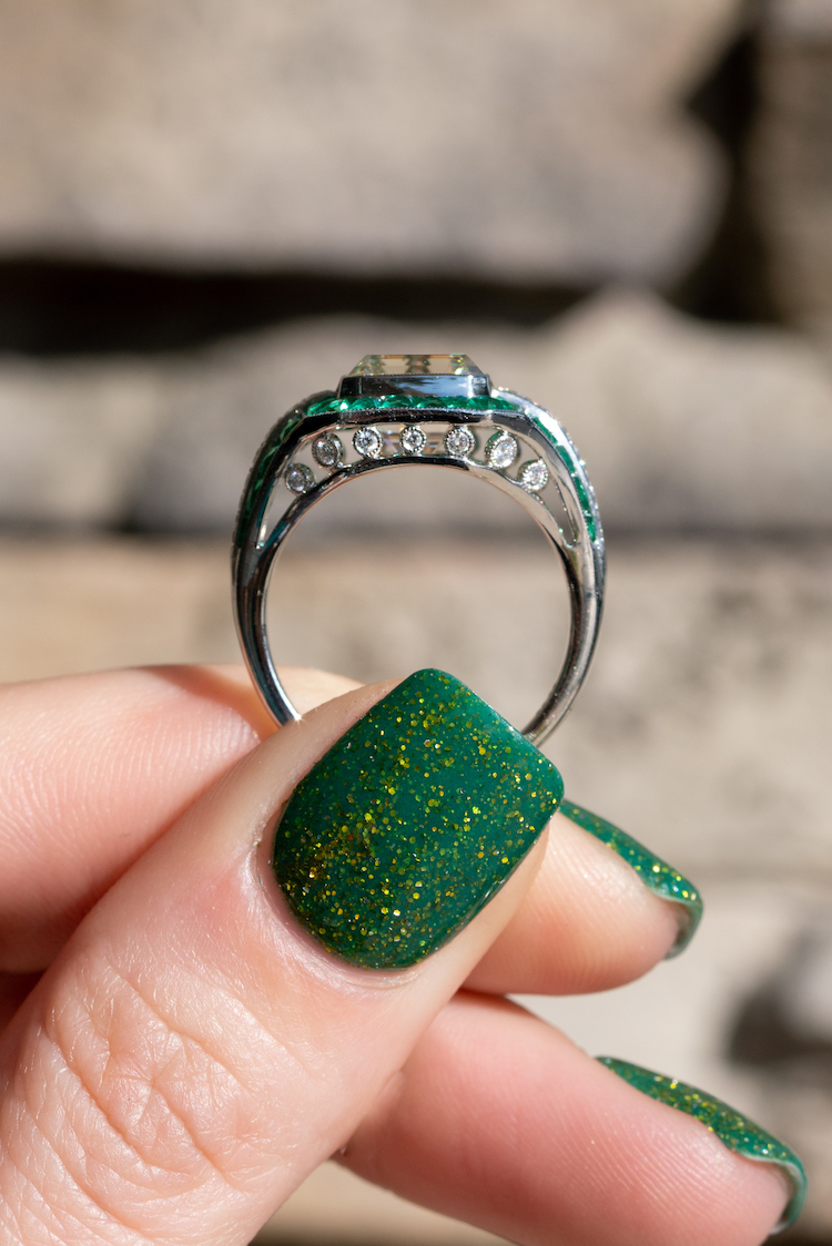 precious gemstone diamond rings with emeralds