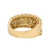 18k Yellow Gold 3.06ctw Three Row Diamond Wide Ring