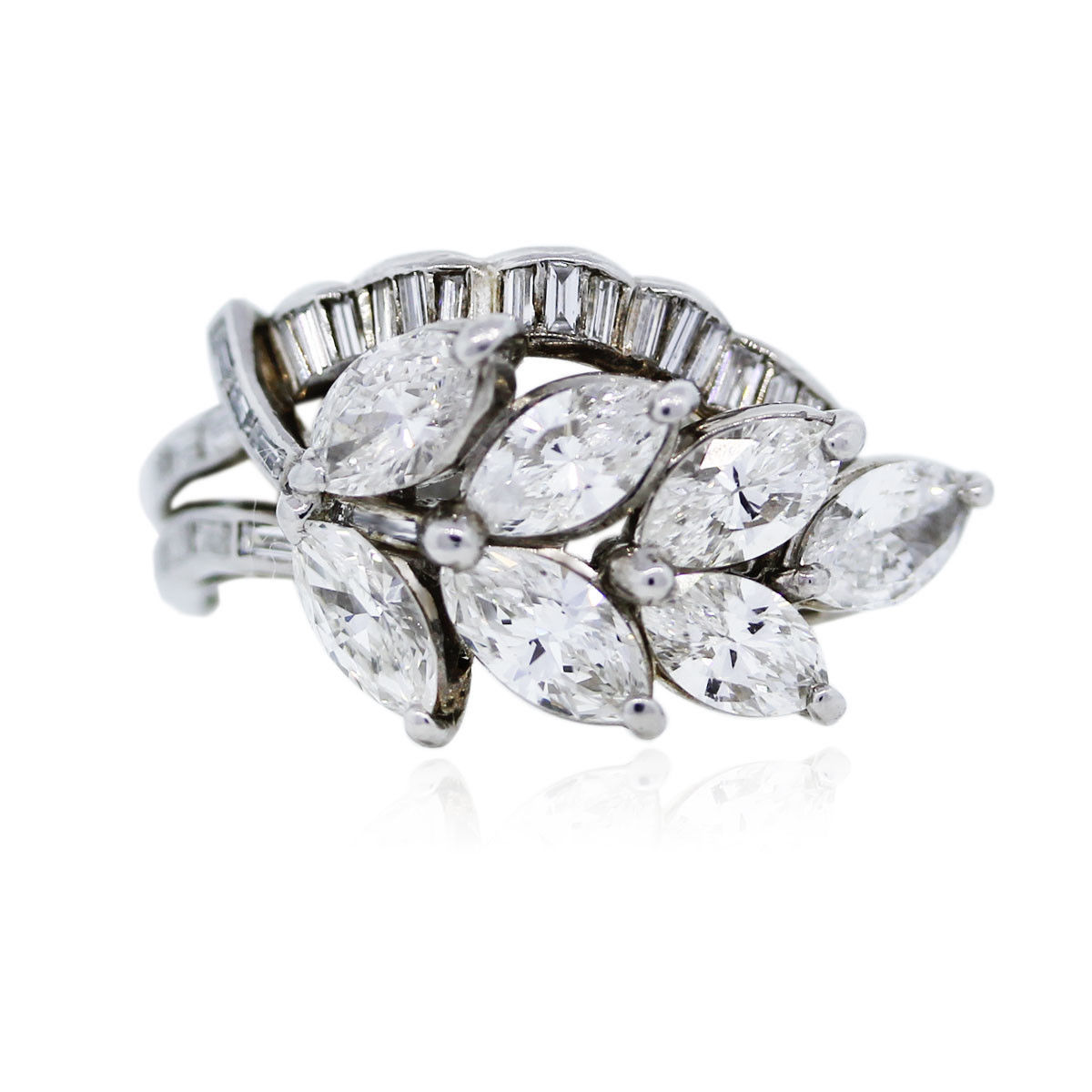 leaf-shaped diamond jewelry