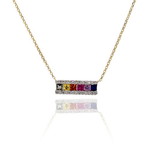 colorful gemstone jewelry pendant