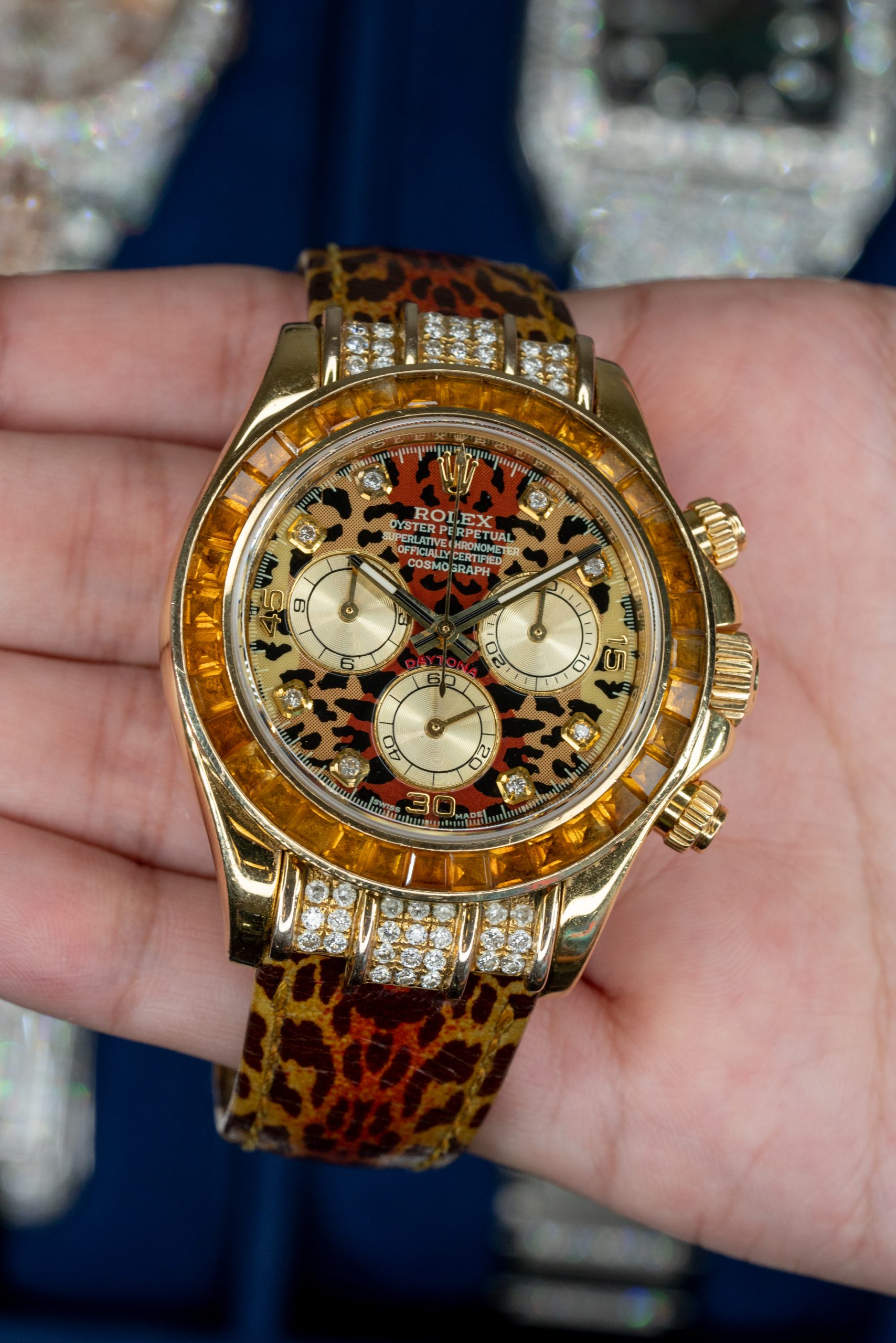 Leopard Daytona by Rolex Features Raymond Lee Jewelers