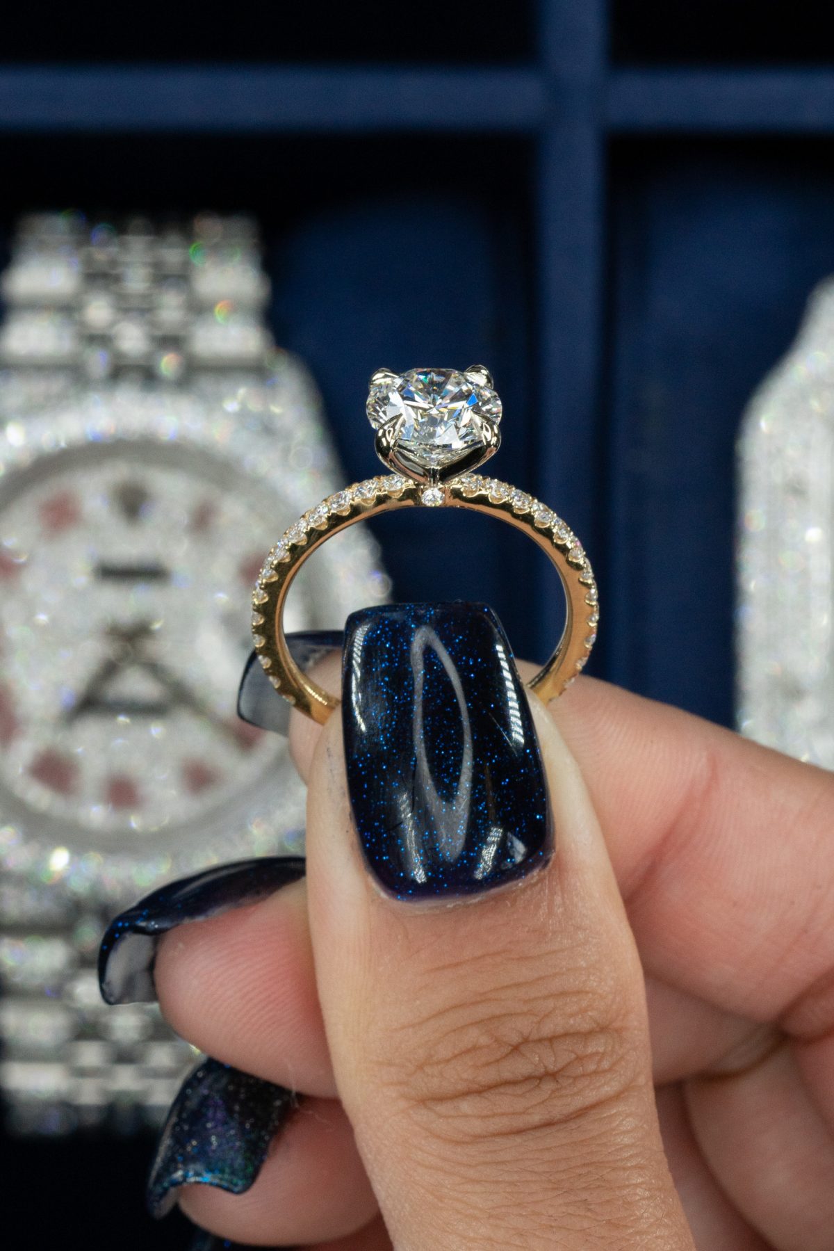 5.30 carat round diamond engagement ring