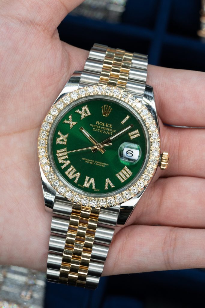 Rolex Datejust green Roman watch for the classic gents