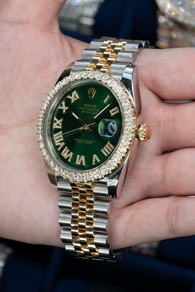 Rolex Datejust Roman wristwatch with a distinct dial