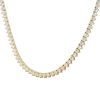 18k Yellow Gold 8.74ctw Round Diamond Three Prong 16" Tennis Necklace - Image 4