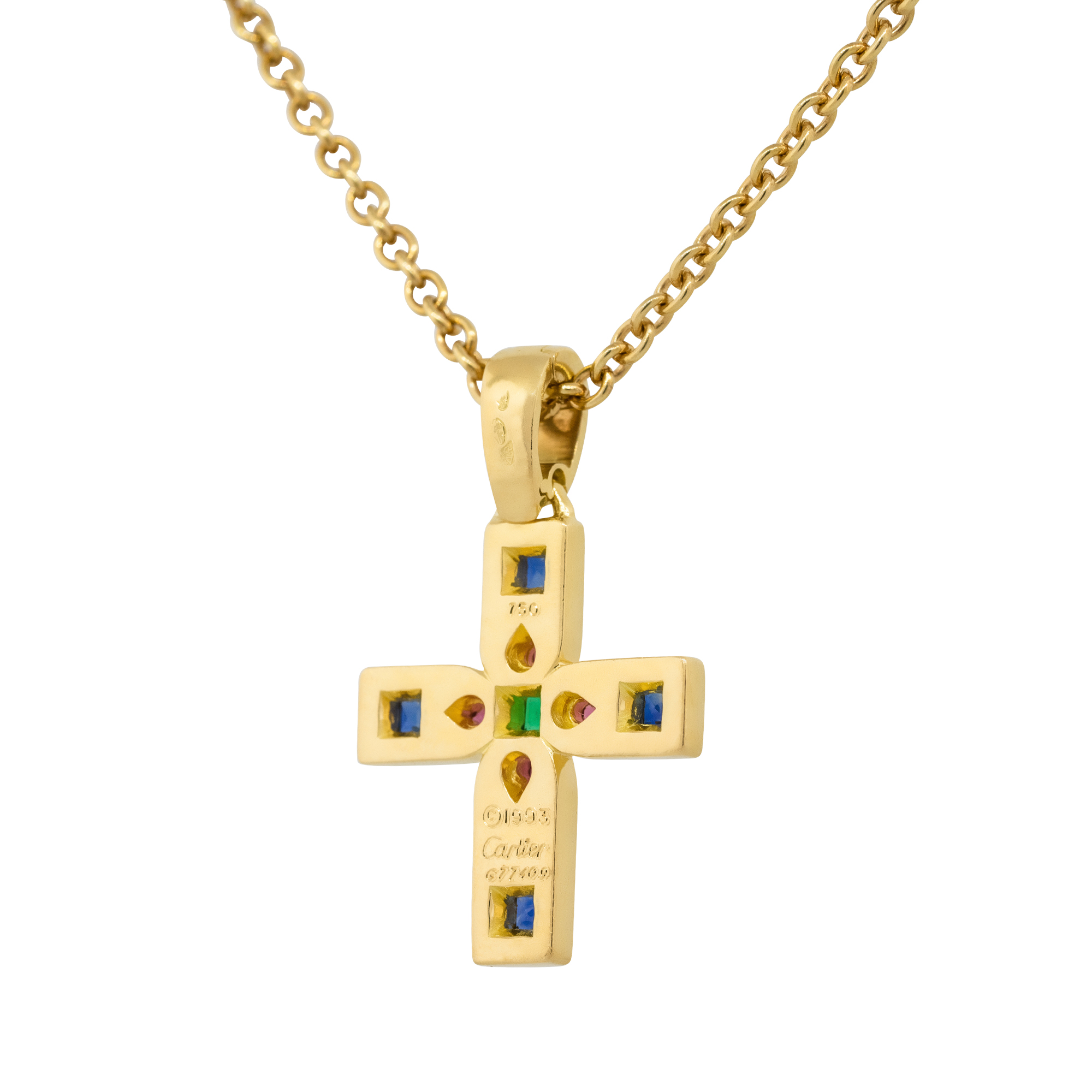 Cartier Diamond Yellow Gold Cross Pendant For Sale at 1stDibs | cartier  cross necklace, cartier cross pendant, cartier diamond cross