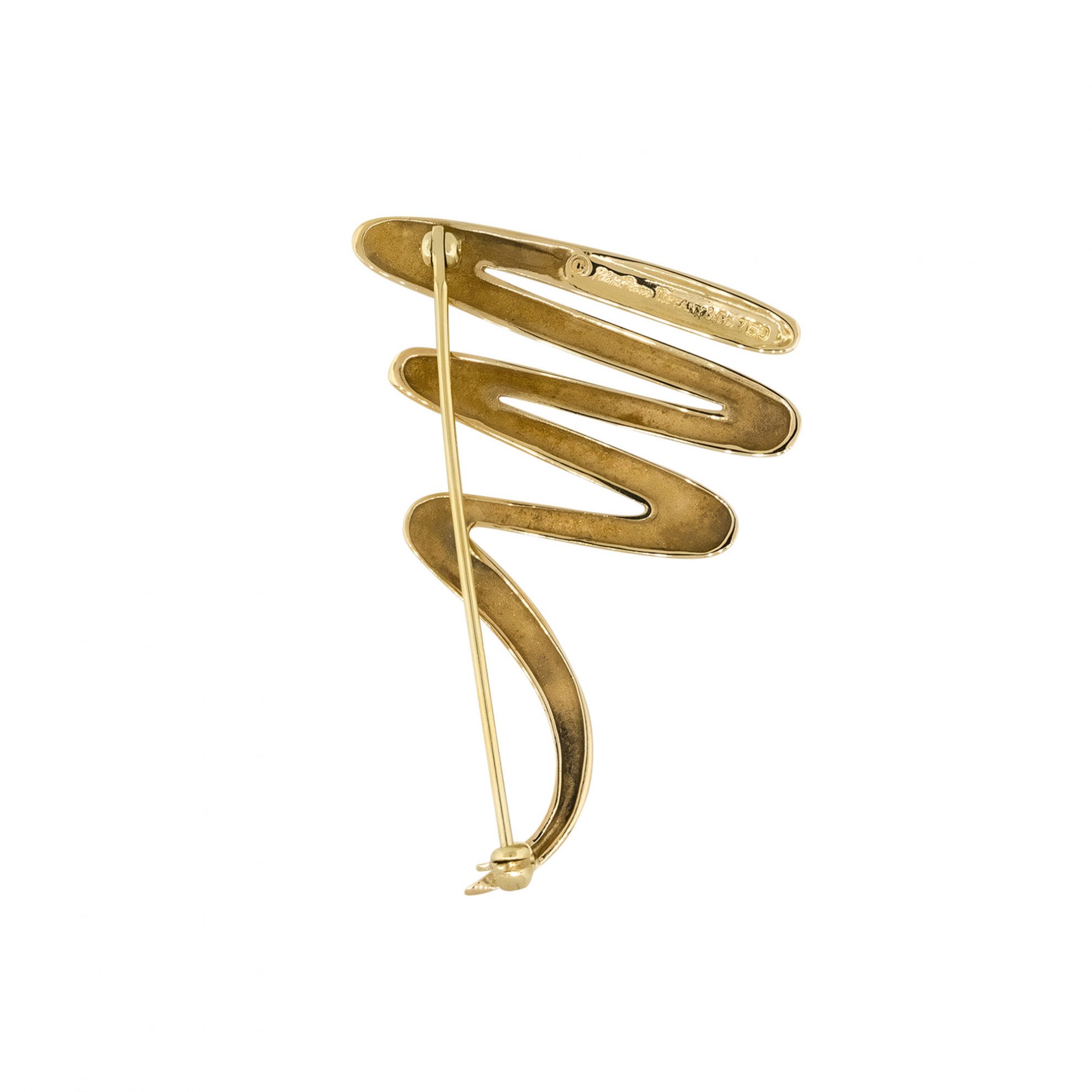 Tiffany & Co. 18k Yellow Gold Paloma Picasso Zig Zag Brooch Pin