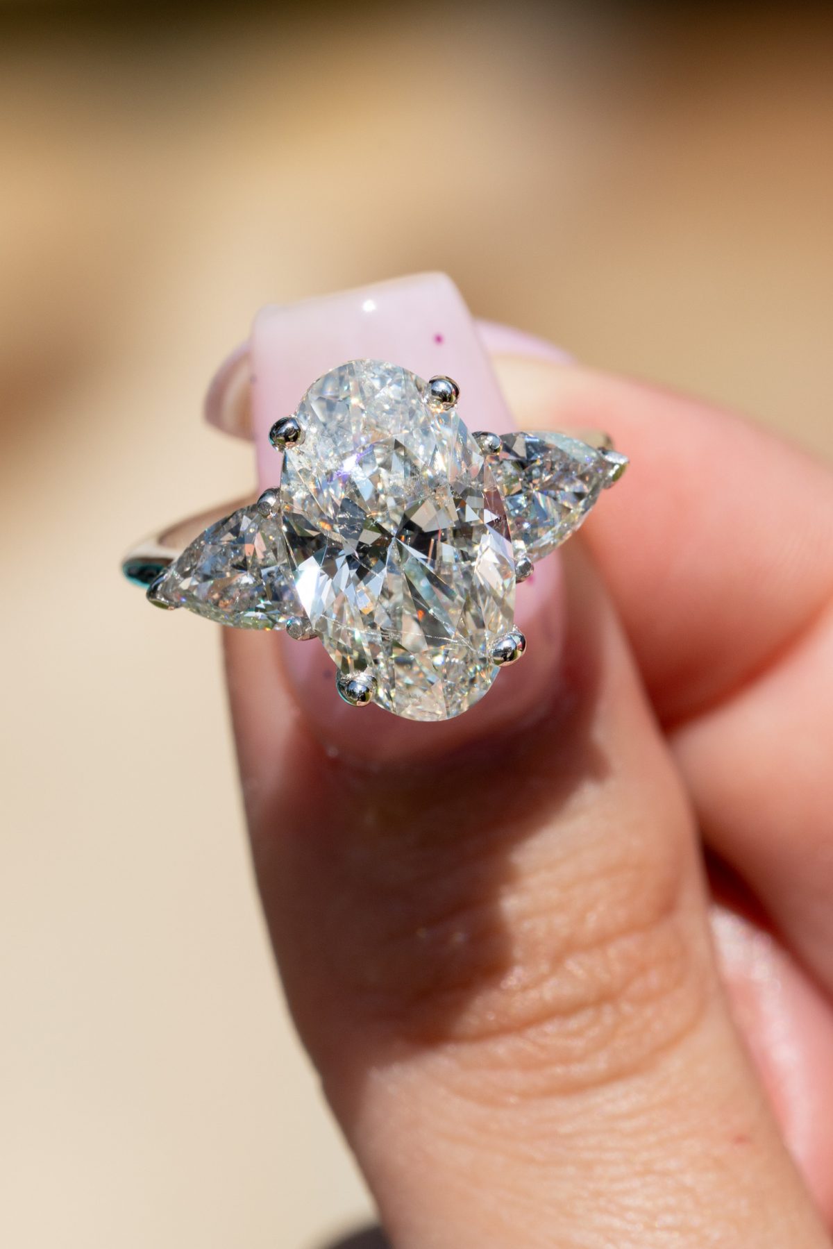 The foundation of carat pear-shaped diamond ring