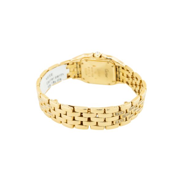 Cartier Panthere 18k Yellow Gold Diamond Bezel Ladies Watch