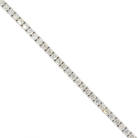14k White Gold 6.38ctw Round Diamond 7 in Tennis Bracelet