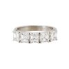 14k White Gold 2.71ctw Asscher Cut Five Diamond Stone Ring