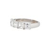 14k White Gold 2.71ctw Asscher Cut Five Diamond Stone Ring