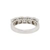 14k White Gold 2.71ctw Asscher Cut Five Diamond Stone Ring