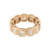 18k Rose Gold 6.53ctw Radiant Cut Bezel Set Diamond Eternity Band
