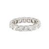 18k White Gold 6.71ctw Cushion Cut Diamond Eternity Band