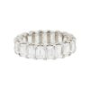 24k White Gold 8.97ctw Emerald Cut Diamond Eternity Band