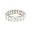 24k White Gold 8.97ctw Emerald Cut Diamond Eternity Band