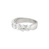 Platinum 2.45ctw Oval Cut Diamond Halfway Wedding Band