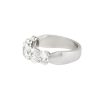 Platinum 2.45ctw Oval Cut Diamond Halfway Wedding Band
