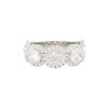 18k White Gold 2.81ctw Bezel Set Diamond Halo Wedding Band